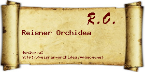 Reisner Orchidea névjegykártya